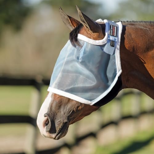 Schneiders X-Spand Mosquito Mesh II Fly Horse Masks | Enhanced Comfort & Visibility | Jaw for Natural Movement | 40% UV Protection | Reflective Safety Features - size: Cob, style: Without Ears