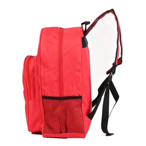 Red Emergency Bag First Aid Backpack Empty Medical Treatment First Responder Trauma Bags for Hiking Outdoors Travel Camping Pet Dog Cat Daycare (Red White) - color: Red White