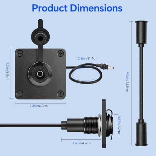 RV Cable Wall Pass Through Kit for Starlink Mini, Waterproof Design - color: for Starlink Mini ( Black )