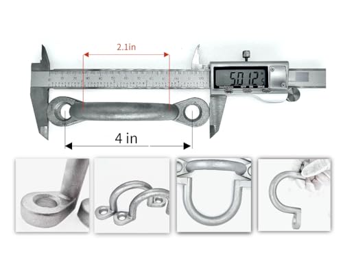 Replace Trailer Tie Loop 2" I.D. Aluminum Bolt-On Lashing Rope Tie Down Ring Horse (2 Pack)