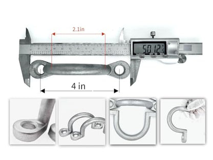 Replace Trailer Tie Loop 2" I.D. Aluminum Bolt-On Lashing Rope Tie Down Ring Horse (4 Pack)