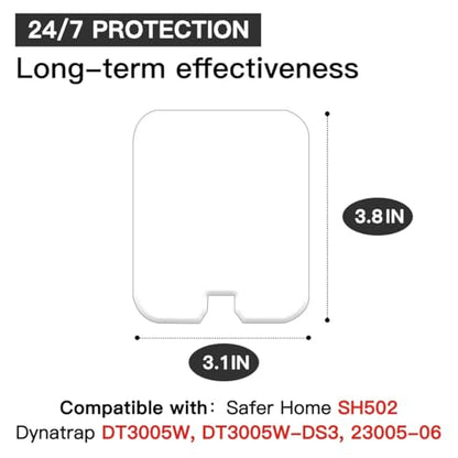 40 Pcs Sticky Refill Glue Cards, Replacement Glue Boards, Compatible with Safer Home SH502, Dynatrap DT3005W-DS3, DT23005-06, Targets Moth, Fly, Mosquito, Gnat and More, Extremely Sticky, Value Pack - color: White