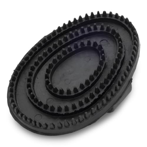 Grewal Equestrian Palm Fit Curry Comb (Black) - color: Black