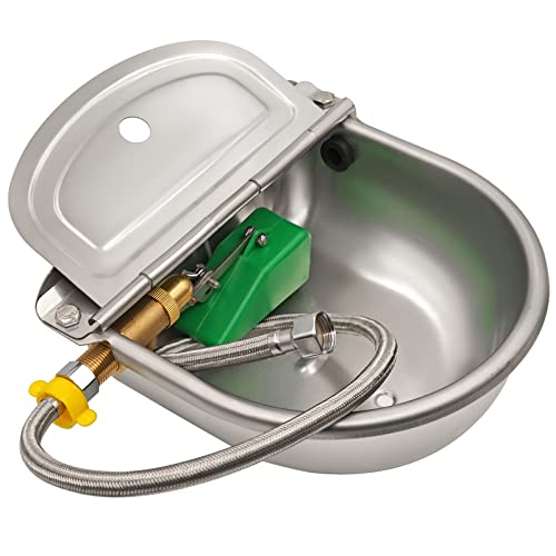 Automatic Dog Water Bowl with Brass Float Valve and Drain Hole