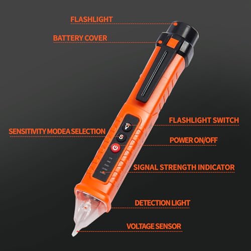 2 Pack Non-Contact Voltage Detector, Voltage Tester Electrical Tester