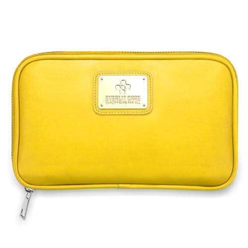 EVERLIT CARE Car First Aid Kit with Emergency Supplies Survival Gear Including Window Breaker Disposable Urine Bag Mountable Survival Kit for Family Travel in Car (Yellow) - color: Yellow