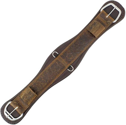 Jeereal Western Horse Cinch,Premium Full-Grain Leather Equestrian Horse Riding Western Durable Comfortable Soft Girth - size: 28"