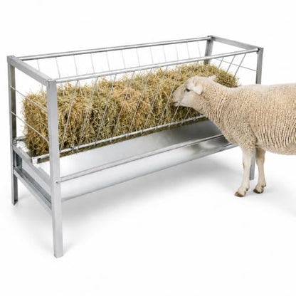 94 Gallon Livestock Hay Feeder, Large Capacity Outdoor Feed Storage Bin