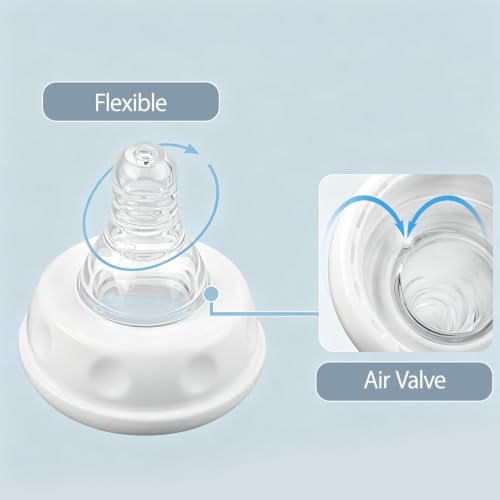 6 Pcs Bottle Nipple Compatible with Similac/Enfamil, Standard Flow