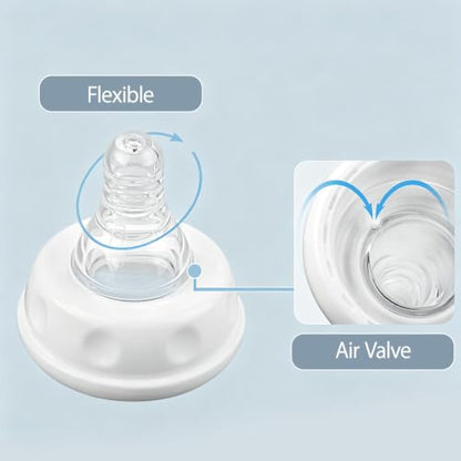6 Pcs Bottle Nipple Compatible with Similac/Enfamil, Standard Flow