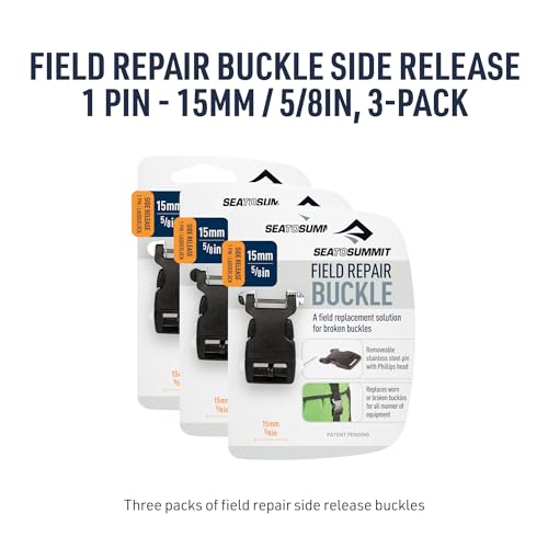 Sea to Summit Field Repair Buckle, Side Release 1 Pin, 3pk, 15mm / 5/8in - style: 15mm / 5/8in