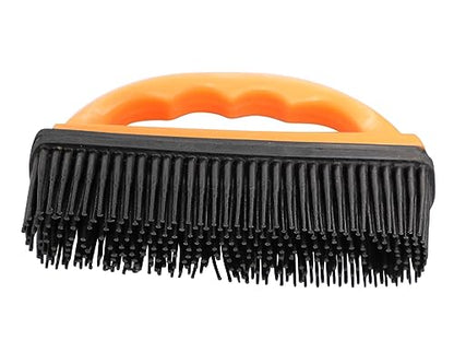 Grewal Equestrian Super Groom Saddle Pad Cleaning Brush (Orange) - color: Orange