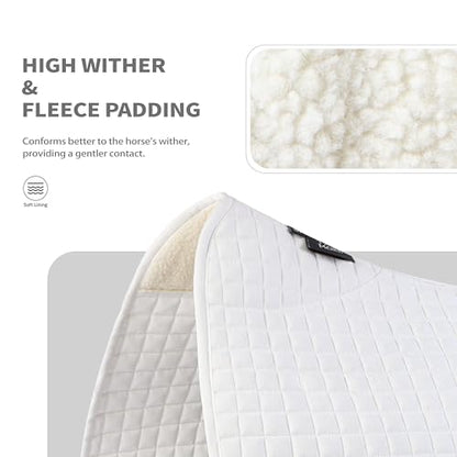 Tackmore All-Purpose Square Quilted Western Saddle Pad, Horse Saddle Pad - color: White