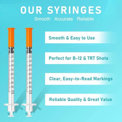 1ml 29G 1/2" (12.7mm) Syring, Pack of 100 - size: 1ml-29G 1/2", style: 100