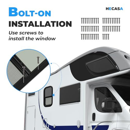 HECASA RV Window 12" W x 22" H for Trailer Cargo Camper Vertical Sliding