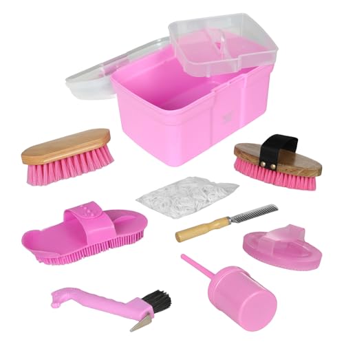TuffRider Ultimate Groom Box Kit 8 Pieces-Pink - color: Pink