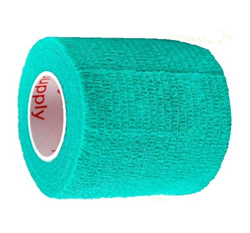 2 Inch Self Adhesive Bandage Wrap & Athletic Tape - 6Pk, Teal - color: Teal, size: 6 Rolls