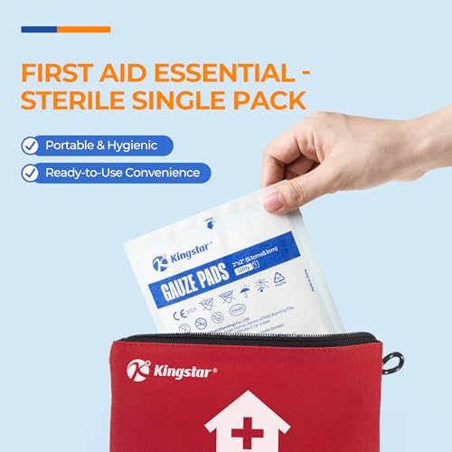 100 Pack Sterile Gauze Pads 2x2 Inch 12-Ply, 100% Cotton Medical Gauze Pads for Wound Care, Highly Absorbent Bulk Hospital-Grade First Aid & Surgical Dressing - size: 2"x2" (Pack of 100)