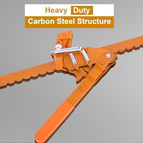Fence Stretcher Splicer, Heavy Duty Carbon Steel Fence Stretcher Tool | Anti-rust Surface Fence Barb Wire Repair Tool, All Purpose Fence Stretcher Splicer for Barbed & Smooth Wire, Orange - color: Orange