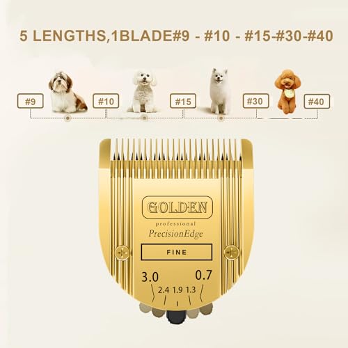 Adjustable 5 in 1 Blades Compatible with WAHL Arco,Bravura - color: Gold-1