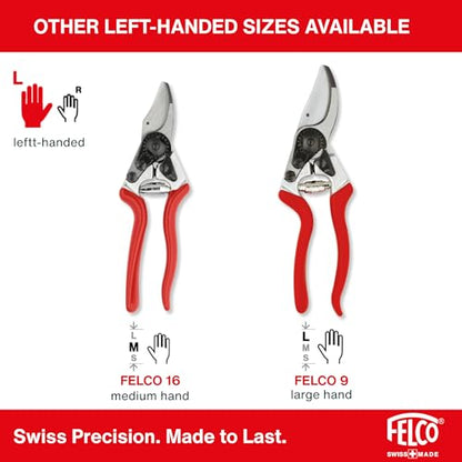 Felco F-12 Pruning Shears – 7.9" Garden Clippers with Anvil & Bypass Blades | Hand Pruners for Gardening | Garden Tool Cutter with Forged Aluminum Handle, Alloy Steel Blade, Medium Hand Fit - size: F12 Medium Rotating Handle