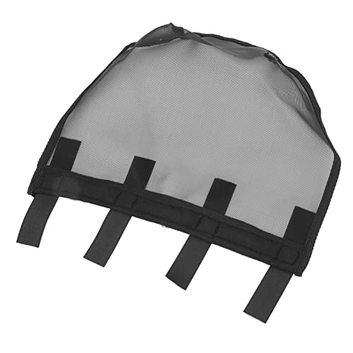 Horse Nose Mask, Breathable Fine Mesh Fly Mask for Horses with Allergies L Size Black Plastic Nose Cover for Protection Against Dust Pollen