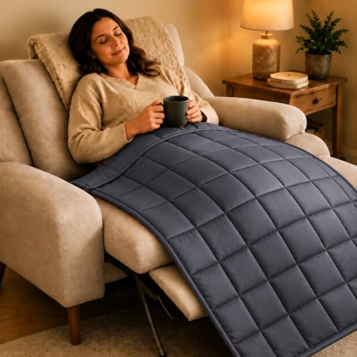 L'AGRATY Weighted Blanket Kids - 40"x60" 10lbs Breathable Childrens Heavy Blanket Microfiber Material with Glass Beads All-Season Summer Fall Winter Soft - color: 01-dark Grey, size: 40" x 60" | 10lbs