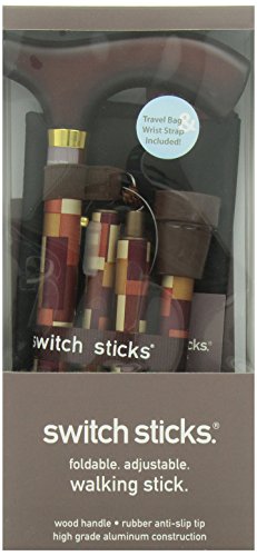 Switch Sticks Folding Walking Cane For Women & Men - color: Maple