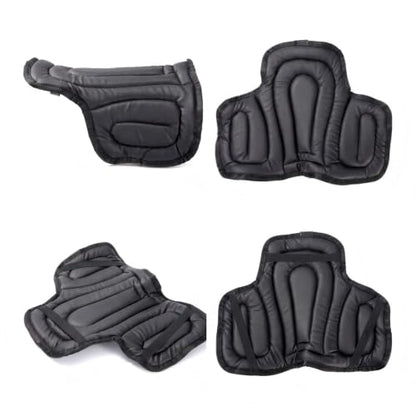 Cushion Non-Slip Saddle Pad – Shock Absorbing PU Leather Seat Pad for Horseback Riding, Relieves Back & Hip Pressure, Prevents Saddle Soreness, Fits on Saddles & Motorcycles