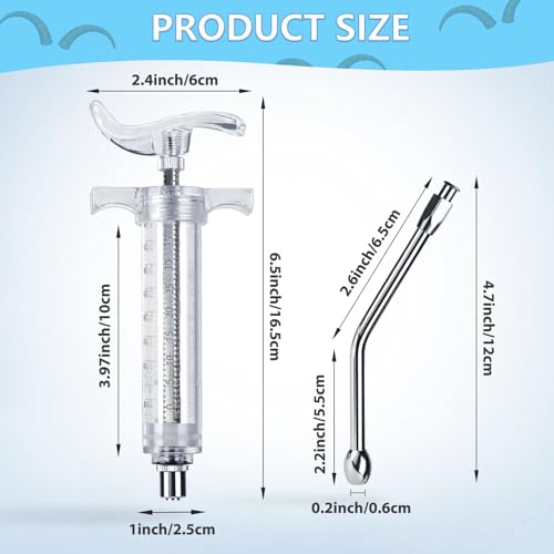 2 Pack Goat Drench Syringe, 50 mL Drench Gun for Goats - style: 50ml