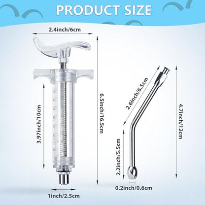 2 Pack Goat Drench Syringe, 50 mL Drench Gun for Goats - style: 50ml
