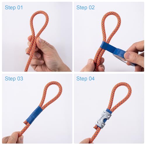 10pcs 1/4" Heavy Duty Double Rope Clamp, Zinc Plated Twisted or Braided Wire Rope Clips, Metal Rope Loop End Clip for DIY Dog Leashes Key Chains Horse Leads Bridle Reins- Silver