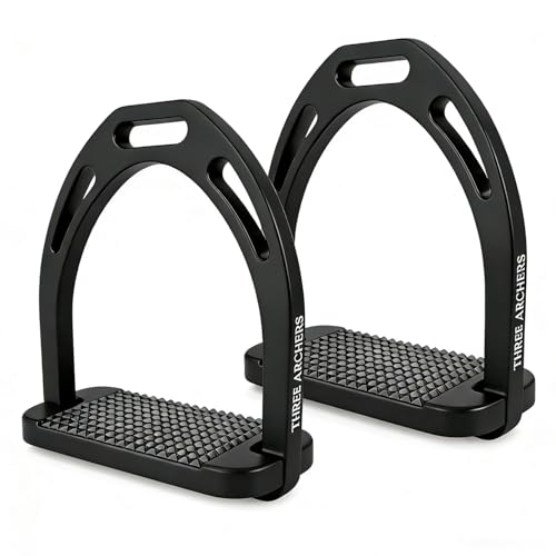 THREE ARCHERS Lightweight English Stirrups for Jumping/Dressage/Trail - color: Black