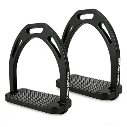 THREE ARCHERS Lightweight English Stirrups for Jumping/Dressage/Trail - color: Black