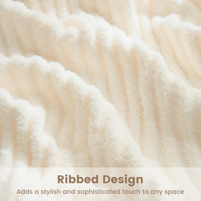 Snuggle Sac Queen Size Blanket for Bed, Soft Luxurious Bedding Blankets, Large Fuzzy Plush Microfiber Blankets, Cream, 90x90 inches - color: Cream, size: Queen(90"x 90")