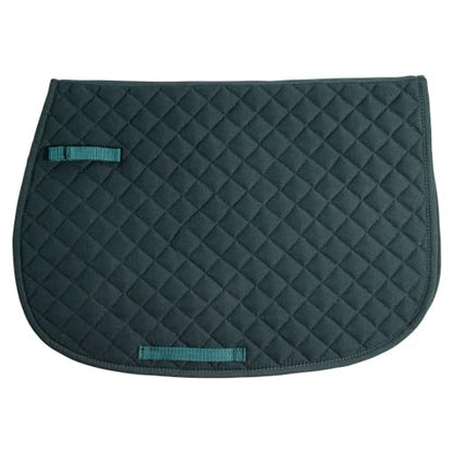 Dura-Tech All-Purpose Saddle Pads for Horses | Schooling Saddle Pad Square Cut | Equines Horse Saddle Pads | Polyester Fabric Blend | 23" Spine and 18" Drop Length - color: Hunter Green