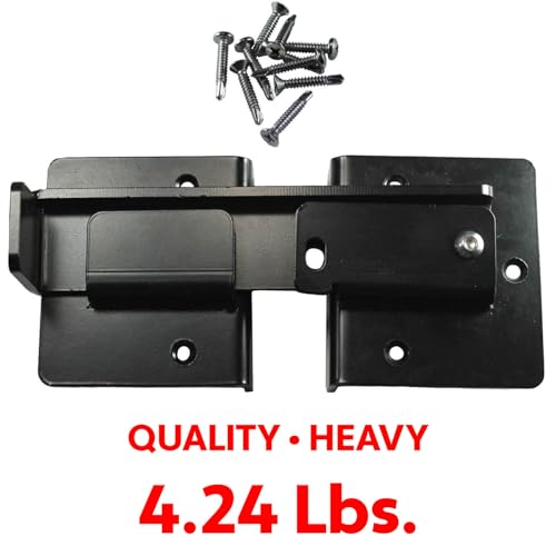 Double Gate Flip Sentry Gate Latch-Flip Latch. Padlocked for Added Security Powder Coated Black & Has Hardware - CASE Qty 6 - size: FLIP / DUMPSTER, style: CASE