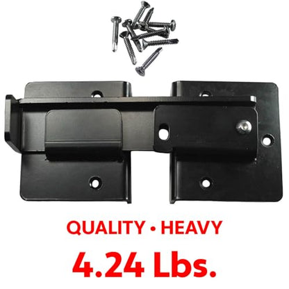 Double Gate Flip Sentry Gate Latch-Flip Latch. Padlocked for Added Security Powder Coated Black & Has Hardware - CASE Qty 6 - size: FLIP / DUMPSTER, style: CASE