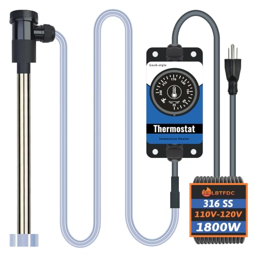 1800W Immersion hot tub & Above Ground Pool Heater, Portable Electric Submersible Water Heater with GFCI and Temp Control for Pond, Baptistry, Small Pool, Inflatable Pool, Bathtub and Pool