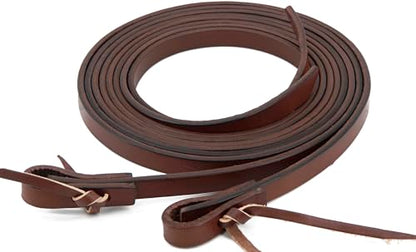 Jeereal Leather Split Reins, Heavy Oil Weighted,Broken in,Supple Ranch Reins for Western Horse ProTack, 5/8" x 8'