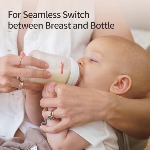 Pigeon PP Wide Neck Anti-Colic Nursing Bottle, 8.1 oz, 4-Pack - color: 8.1Oz, 4 packs