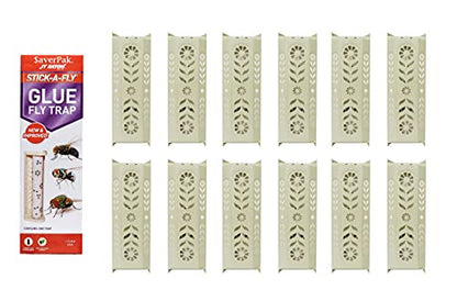 $averPak JT Eaton Stick-A-Fly Glue Fly Stick Trap (12 Pack) Case Pack - size: 12 Pack