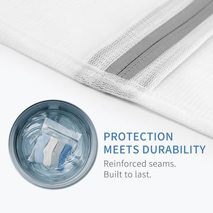 Muchfun 3Pcs Durable Fine Mesh Laundry Bags for Delicates 12 x 16 Inches | (3 Medium) - size: 3 Medium
