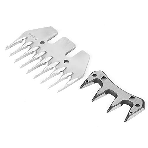 Stainless Steel Sheep Clippers Blade, High Hardness Cutting Shearing Cutter Replacement, 13 Tooth Straight Blade, for Sheep Grooming(9 Tooth)