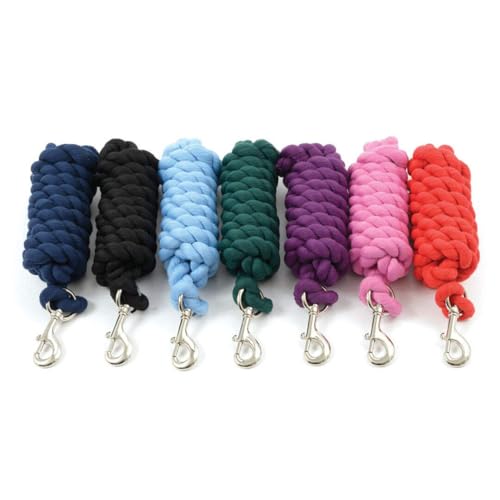 Heavy Duty Cotton Lead Rope (Pink) - color: Pink