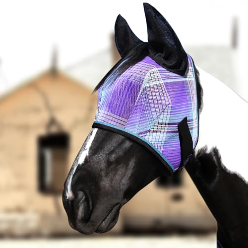 Kensington Fly Mask w/Web & Nose Size: L-Avg Color: 2017-Lavender Mint - size: L (Average Horse)