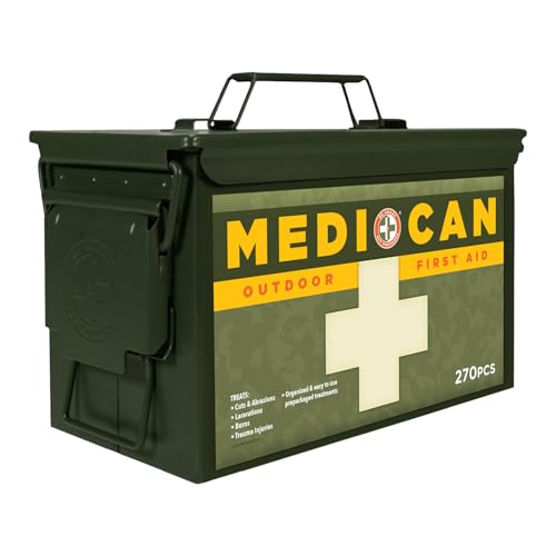 Be Smart Get Prepared Medi+Can First Aid 270 Pc Utility Metal Can Tactical