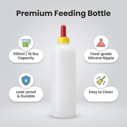 4 Pack 500ml Livestock Feeding Bottles