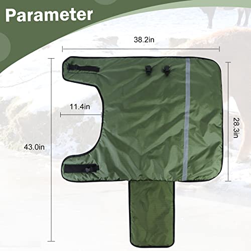 Green Thickened Windproof Waterproof Horse Blanket - Warm Calf Clothing for Cattle (1 Pack)