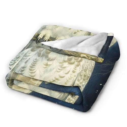 Owl Soft Cozy Blanket Owls Moon Throw Blanket Super Plush Warm Stuff Lightweight Fleece Flannel Blankets Gifts for Women Girls Kids Adults 50"X40" - color: Owl, size: 50"x40"